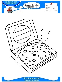 Çocuklar İçin Pizza Boyama Sayfaları 